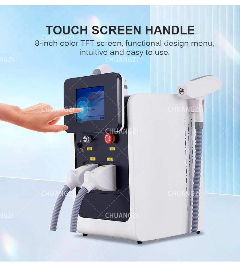 IPL OPT 3 In 1 Permanent Hair Removal E-light Epilator Nd Yag Laser Tattoo Removal RF Wrinkle Removal Whitening Facial Lift CE