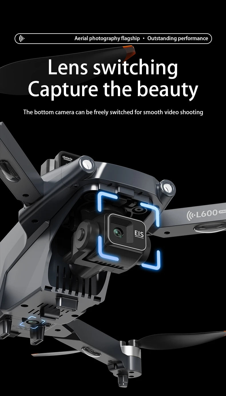 New L600 Pro MAX 4K Professional Drone With 8K HD Camera 3-Axis Gimbal GPS Dron Obstacle Avoidance 5G WIFI FPV RC Quadcopter Toy