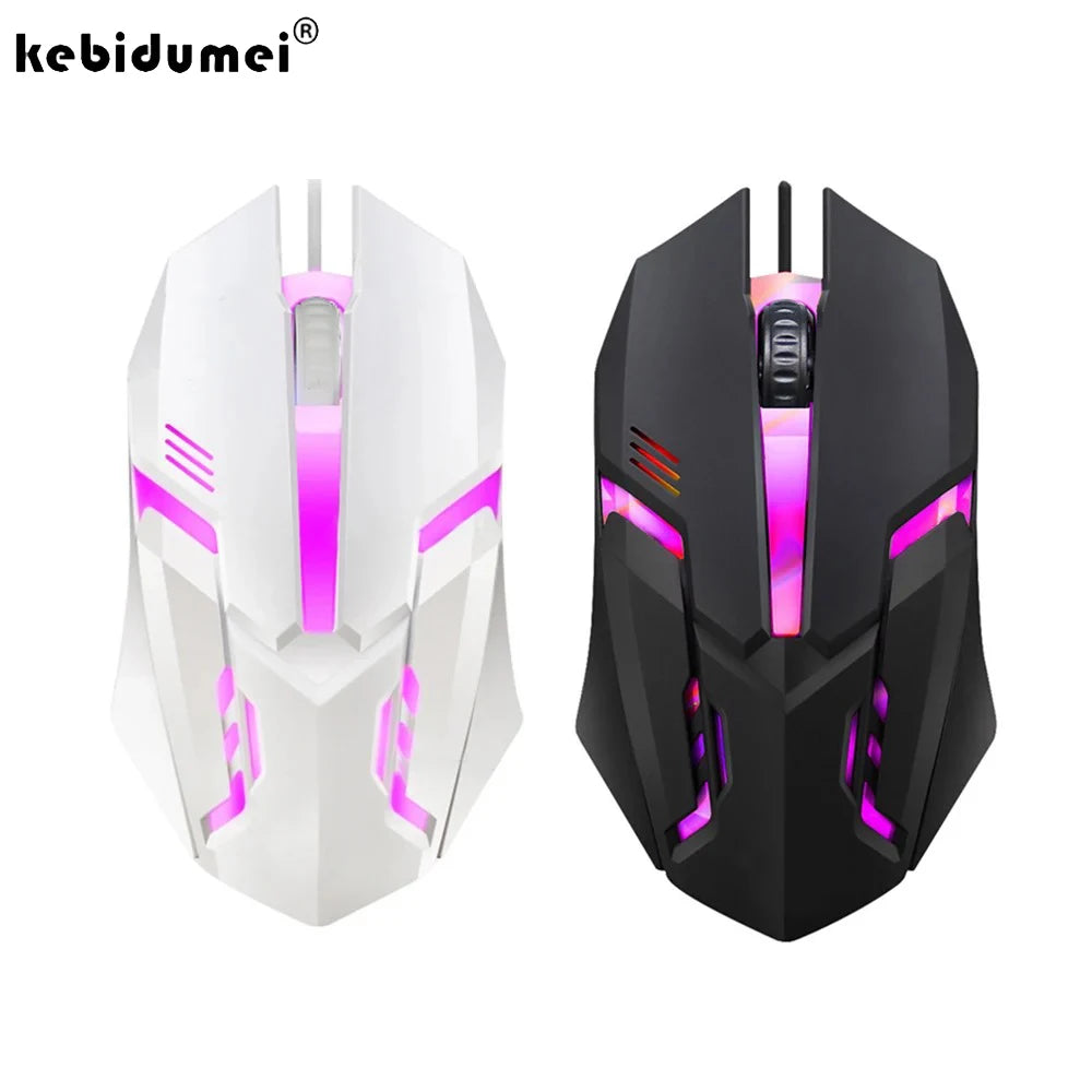 Kebidumei USB Wired Mouse Colorful LED Gaming Mouse 5000 DPI Wired Mice Optical Wired Gamer Mouse For Desktop Laptop PC Computer