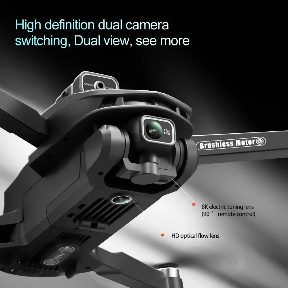 Lenovo V168 MAX GPS 4K Drone Professional Three Camera 8K Wide Angle Optical Localization Four-way Obstacle Avoidance Quadcopter