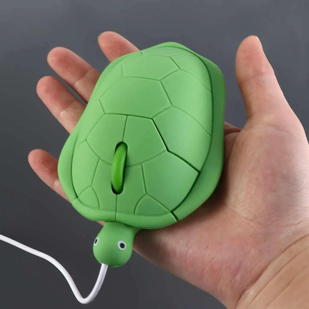 1200DPI Green Turtle Wired Mouse Green Turtle Shape 3.6 Feet Cable Turtle Wired Mouse Cute Creative Green Turtle Shape Mice