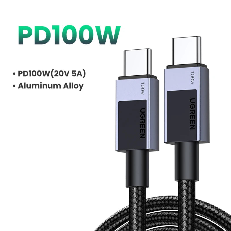 UGREEN 100W USB Type C To USB C Cable For MacBook iPhone17 16 iPad Samsung Xiaomi PD Fast Charging Charger Cord 5A E-Marker Chip
