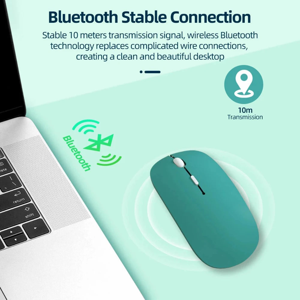 Bluetooth Wireless Mouse Replaceable Battery Mouse For Computer Laptop PC Macbook Air Gaming Mouse Gamer 2.4GHz 800/1200/1600DPI