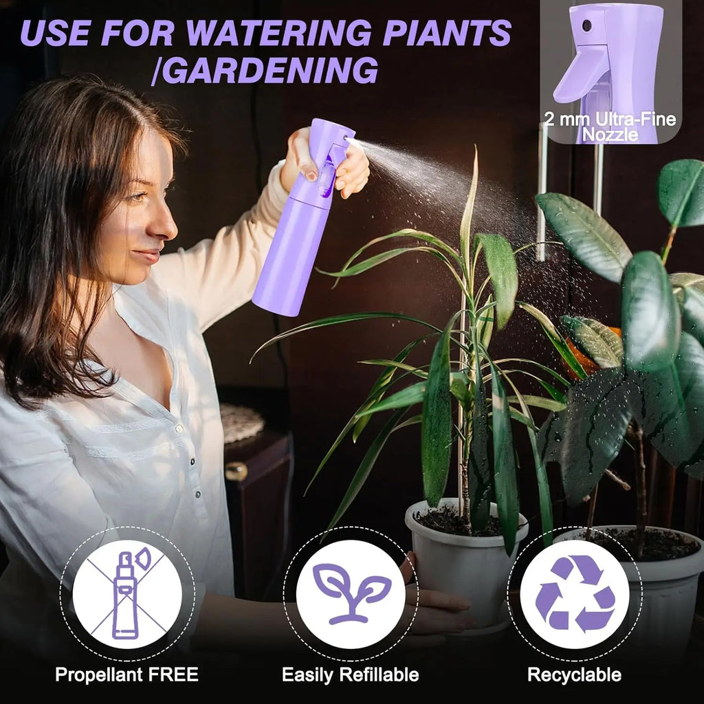200ml 300ml 500ml High Press Continuous Spray Bottle for Hair Salons Plant Gardens Alcohol Fine Mist Home Makeup Hydration