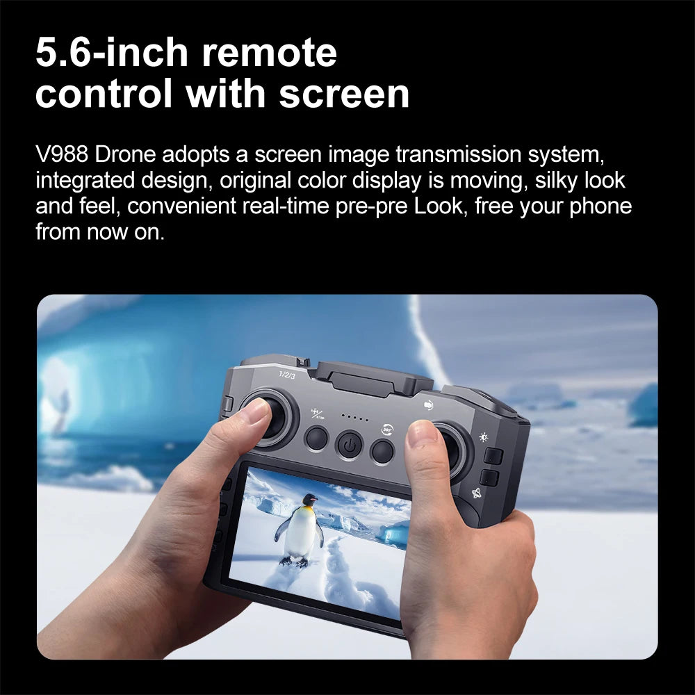 Lenovo V988 Camera Drone 8K Professional Dron 4K with Screen Under 249g Remote Control  Brushless RC Quadcopter Toys New