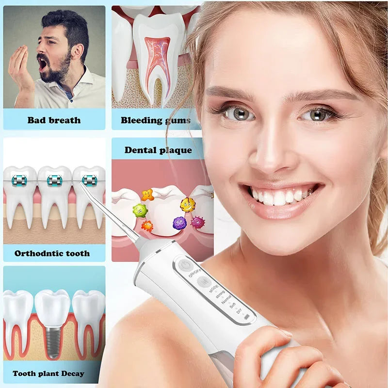 Powerful Water Oral Irrigation Irrigator Jet Ultrasound Air Ipx7 Waterproof Mouthwash Machines Dental Floss Flosser Irigator