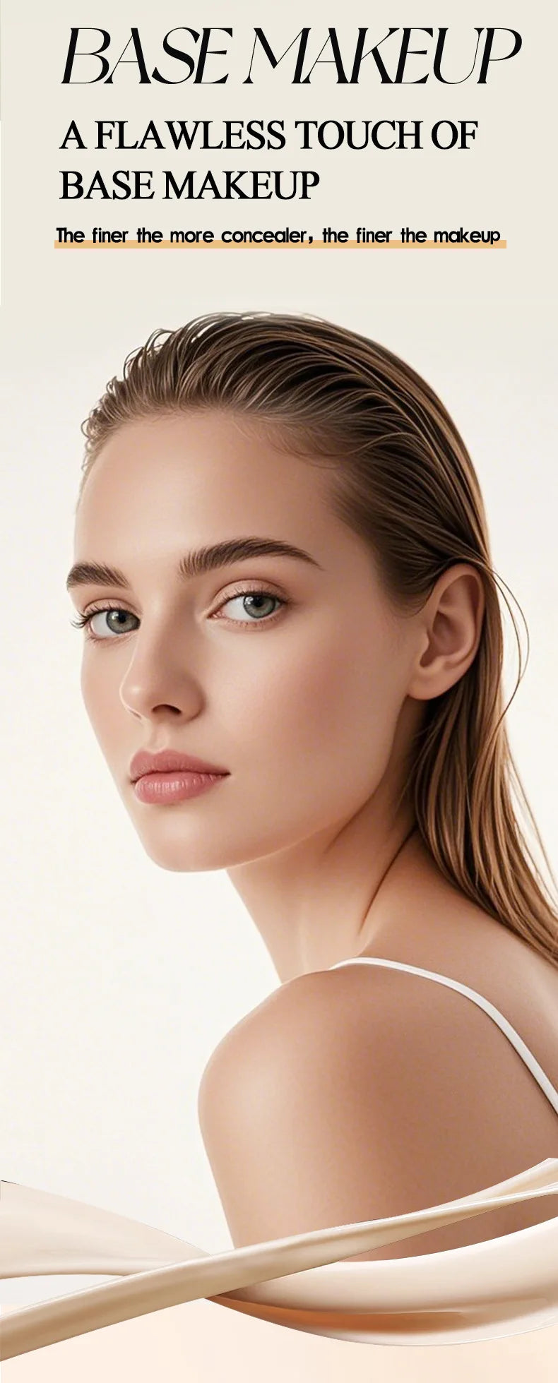 TVLV Lightweight Concealer Foundation Cream Hydrating Concealer Waterproof Sweatproof Non-Caking Eraser Foundation Makeup
