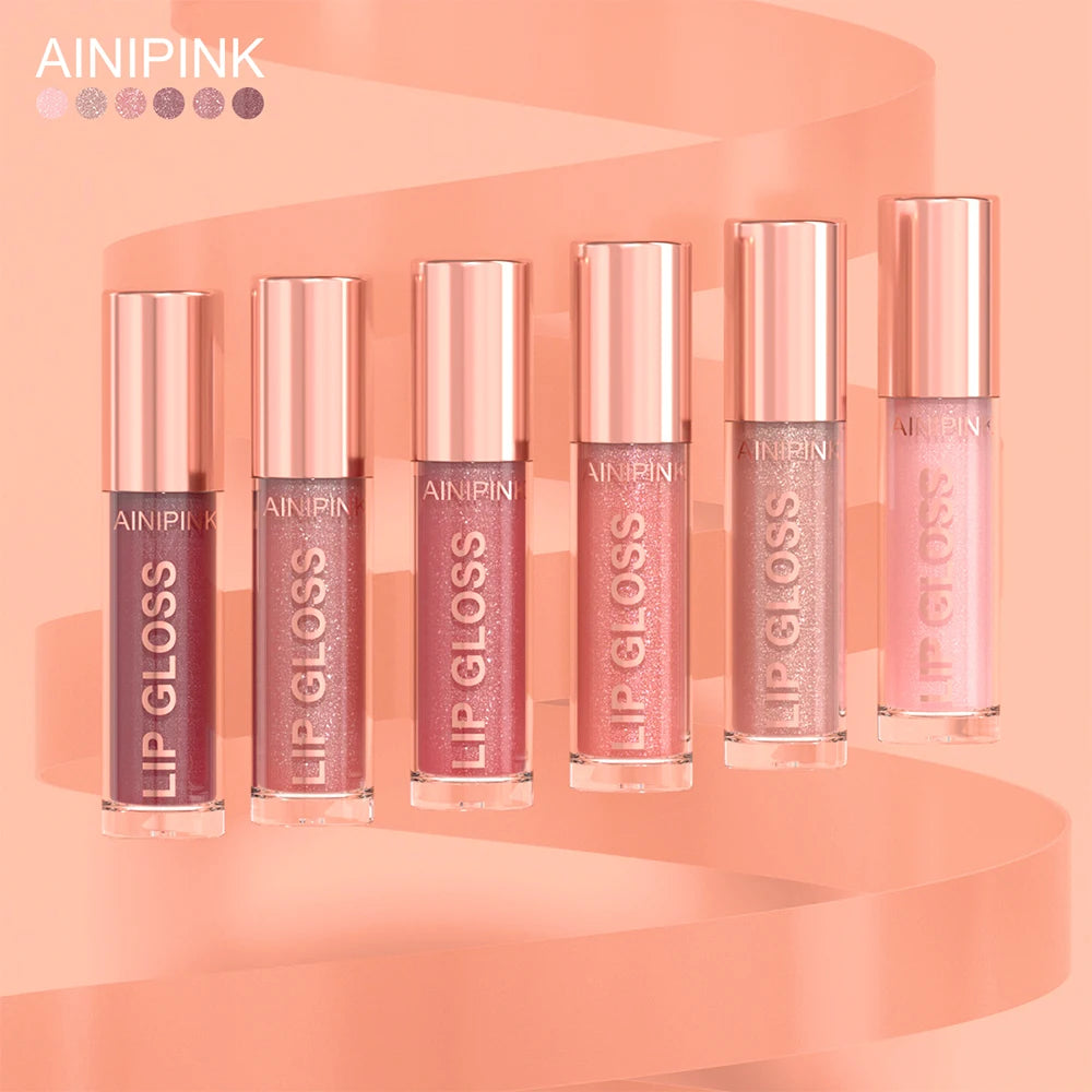 Glitter Lip Gloss Lipstick, Lip Tint Moisturizing Hydrating Long Lasting  Non-Stick Cup Waterproof Nude Lip Plumper High Pigment
