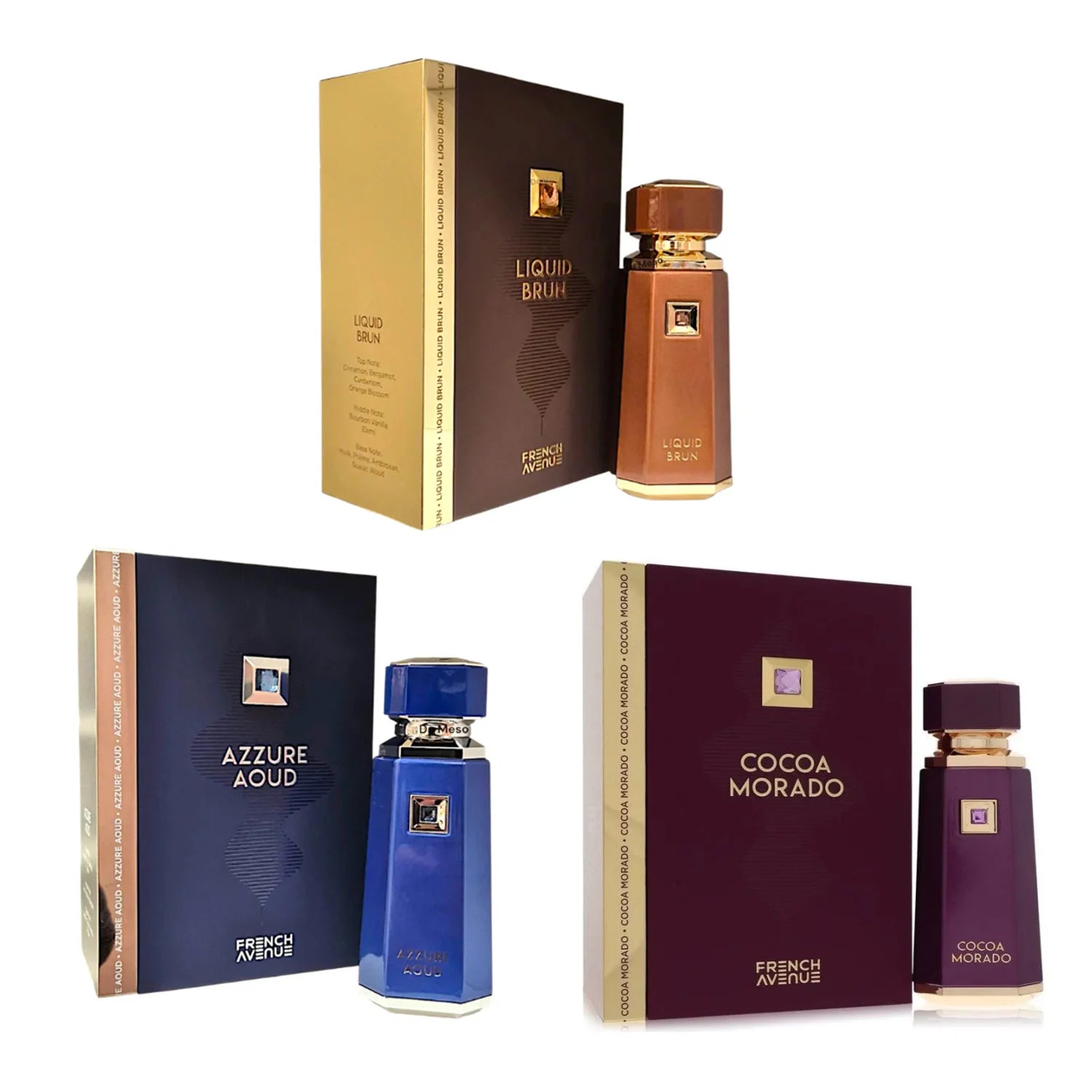 Arab Long Lasting perfume Liquid Brun Cocoa Morado Azzure Aoud French Avenue Fragrance Woody Spicy Vanilla Perfume Women Perfume