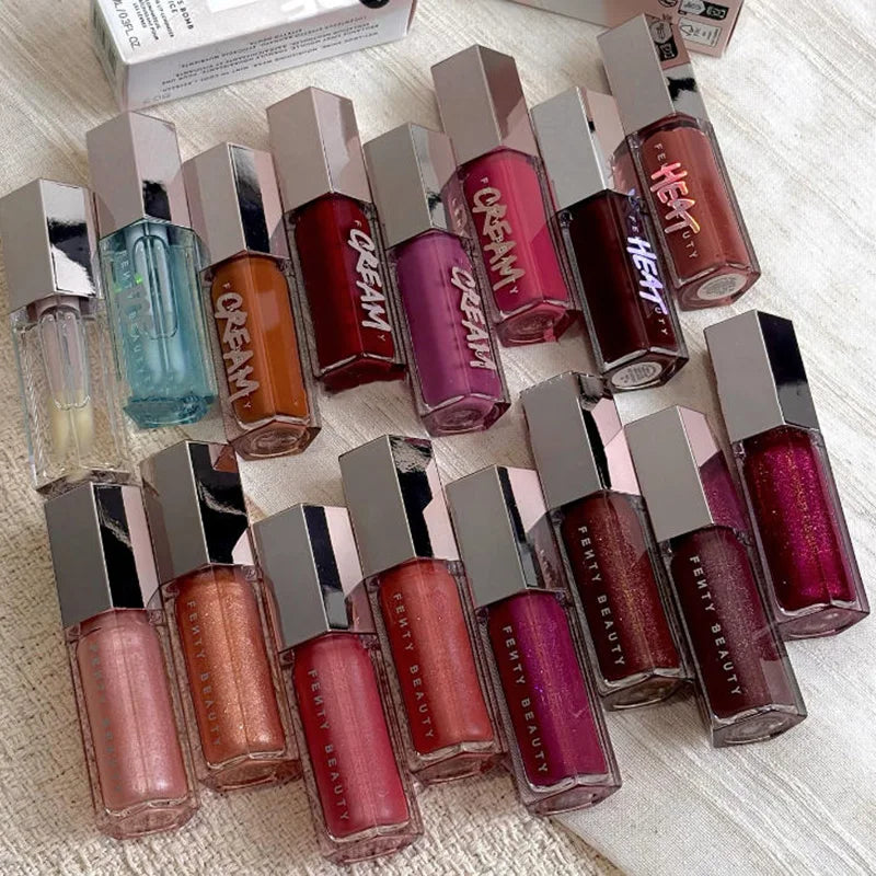 Brand Fenty Beauty Lip Gloss Glaze Moisten Shine Glitter Lip Plumper Makeup For Beginner Liquid Lipstick Female Makeup Cosmetics