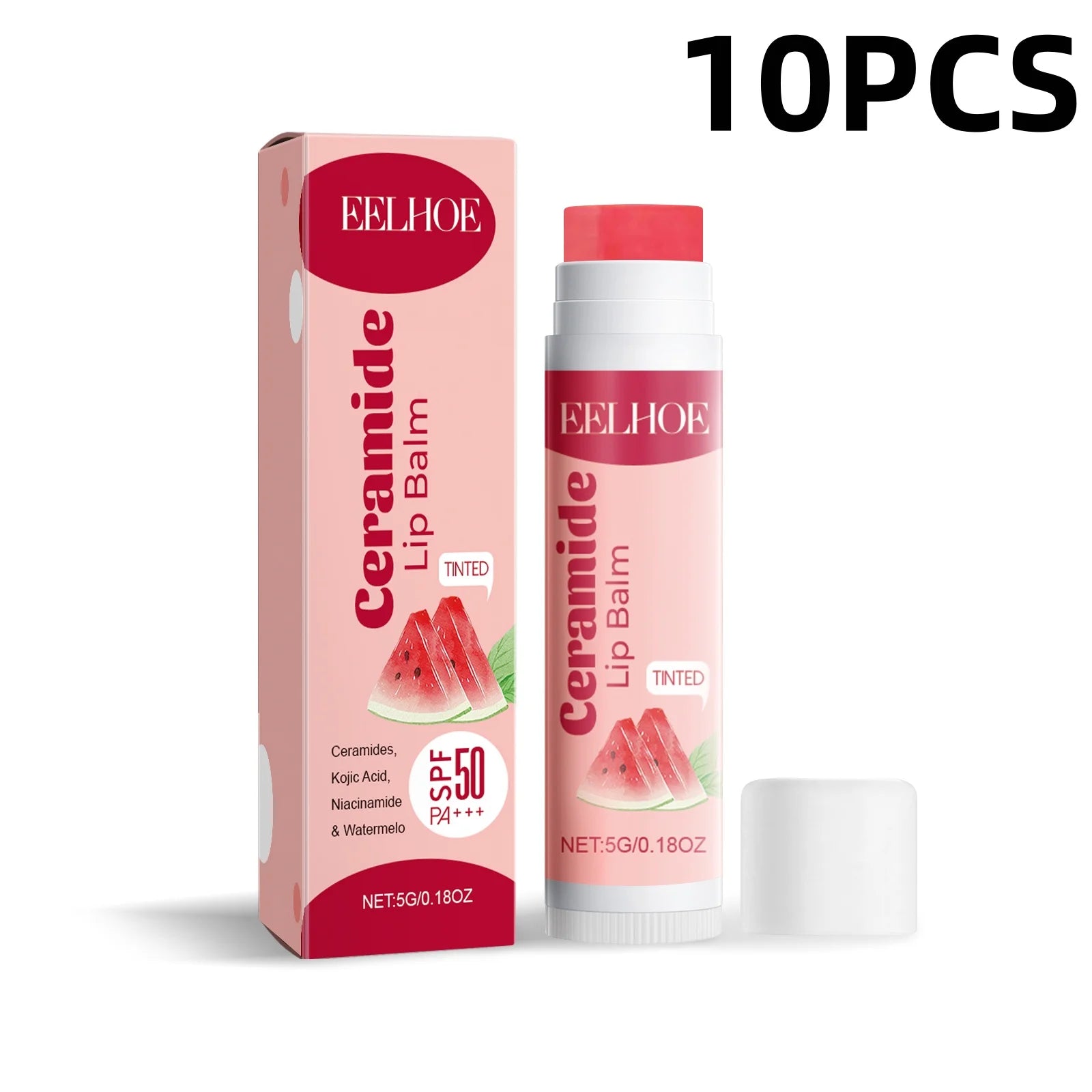 EELHOE Ceramide Lip Balm Stick for Dry Chapped Lips Hydrating Plumping Effect Moisturizing Soothing Nourishing Lip Care Glossy
