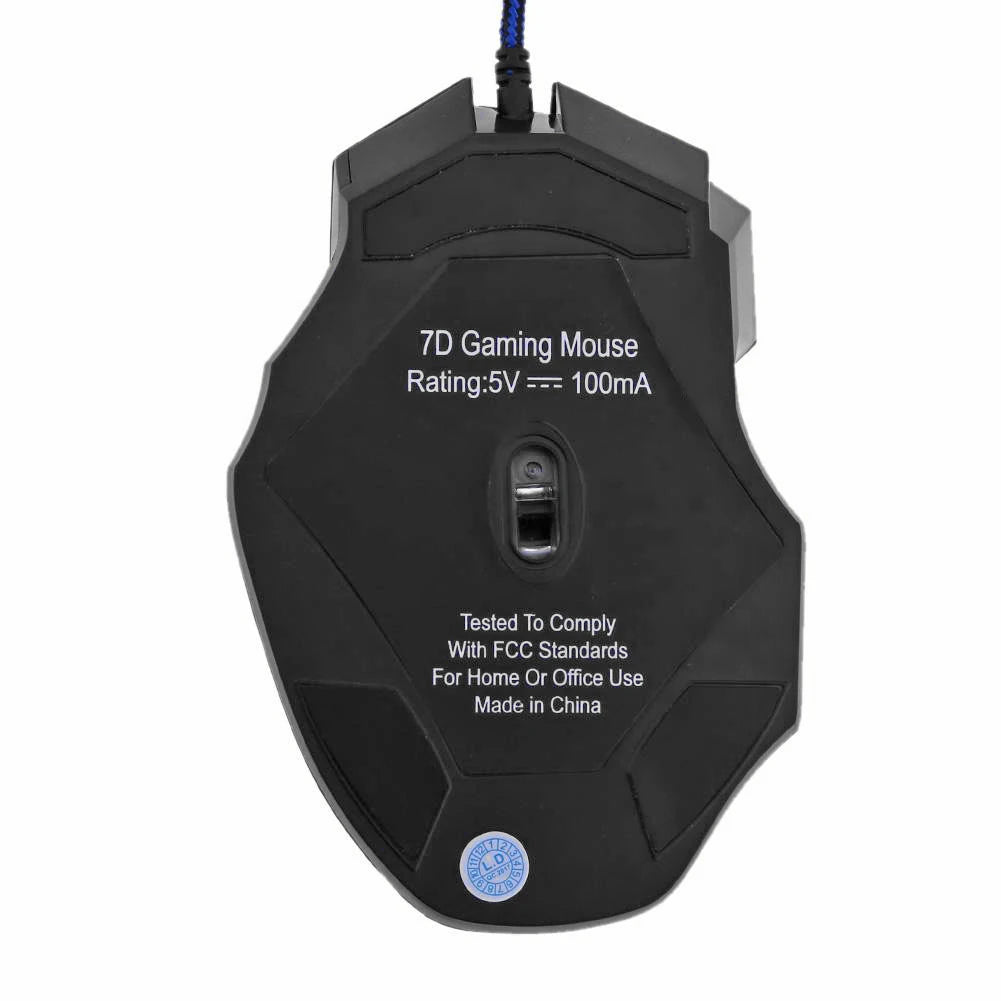 Wired Optical Computer Gaming Mice PC Gamer Mouse 7-Color Backlit DPI Adjustable Laptop Desktop Professional Computer Mouse