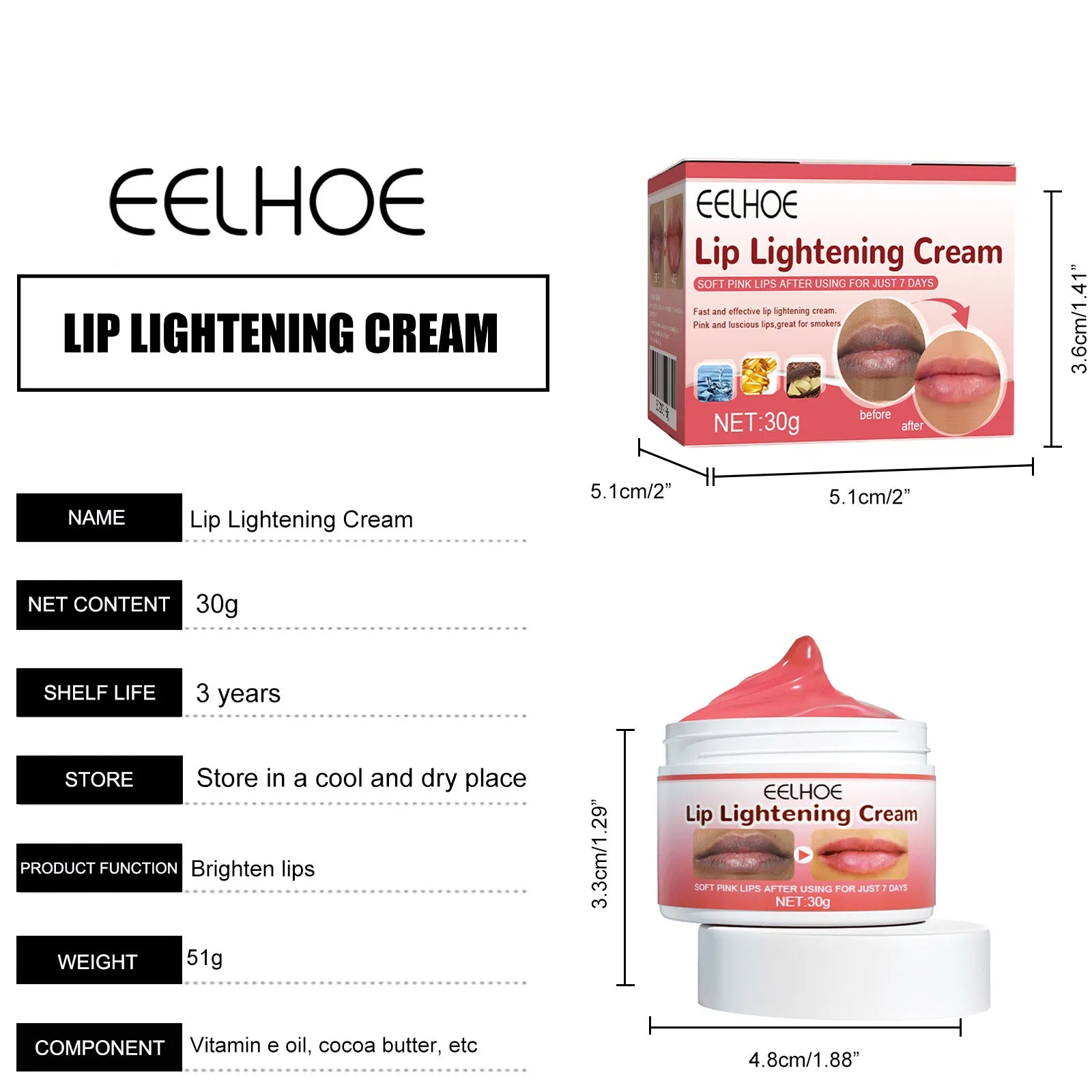 EELHOE Hydrating Lip Balm Moisturizing Nourishing Lip Care for Dry Chapped Lips Smoothing Lip Stick with Natural Oils Repair
