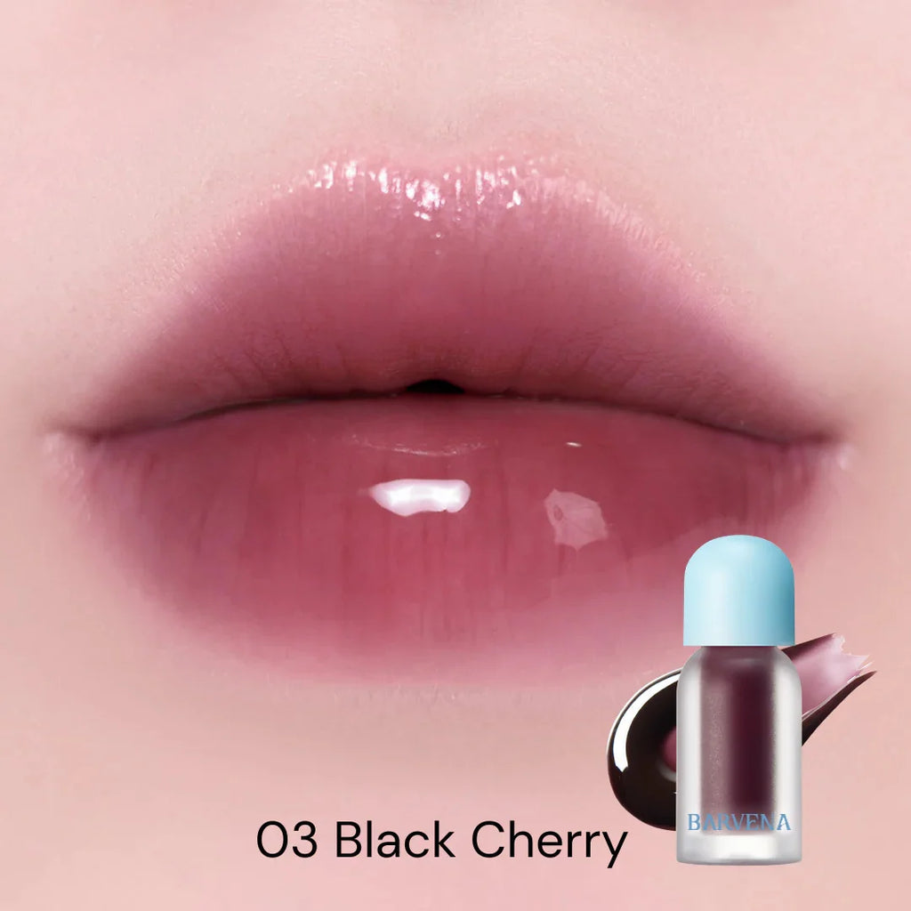 BARVENA Juicy Berry Plumping Lip Gloss Korean Vegan Plant Oil Non-Sticky High Shine Hydrating Lip Care For All Skin Tones
