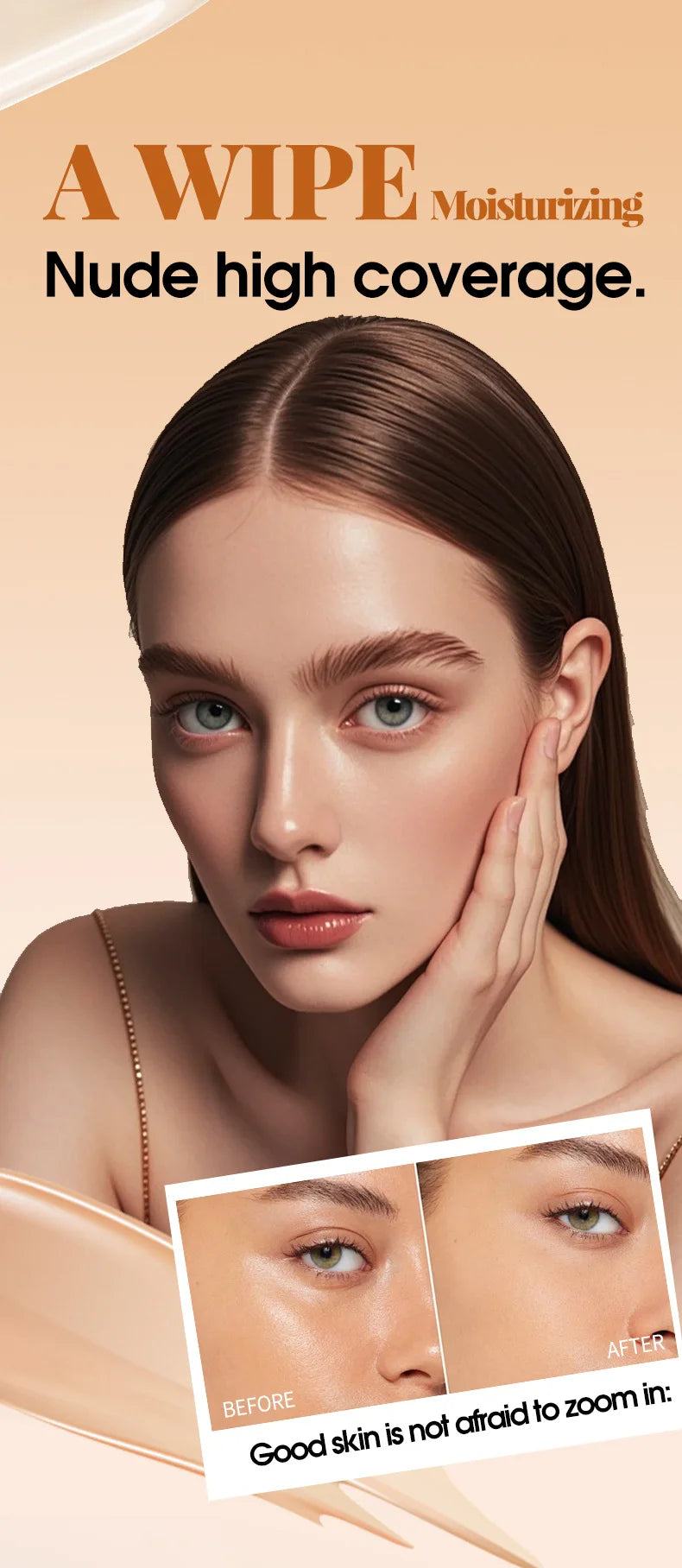 TVLV Multifunctional Concealer Foundation Stick, Long Lasting Waterproof Face Makeup, Rotating Dual Head with Blending Brush