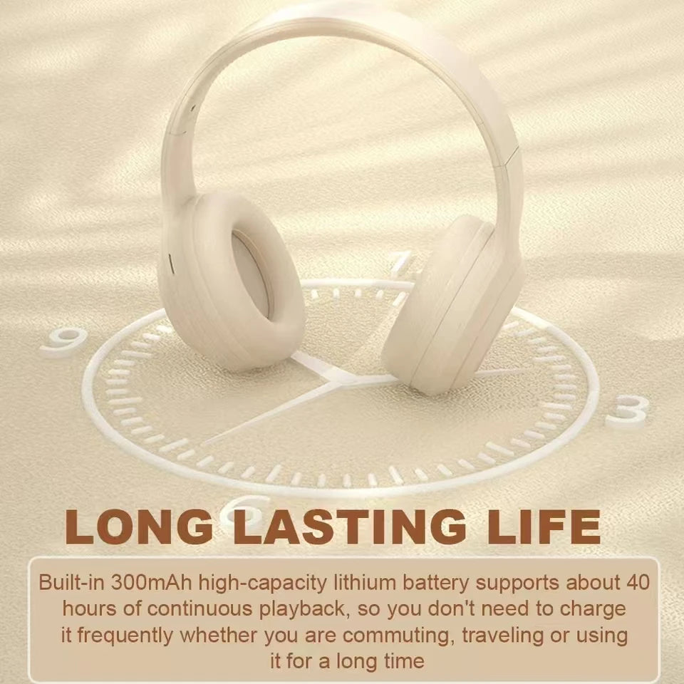 9D Surround Bass Headsets Wireless Bluetooth 5.3 Headphones Over Ear Noise Reduction Sports Gaming Earphone with HD Mic Handfree