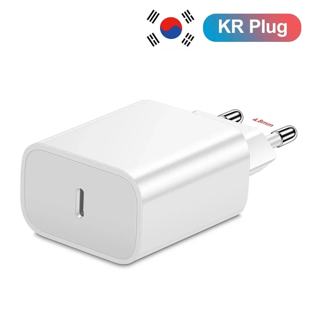 20W PD Korean USB C Type C Charger For iPhone 15 Fast Charging Cable For Xiaomi Redmi Note 12 Samsung S23 Ultra Type C Phone